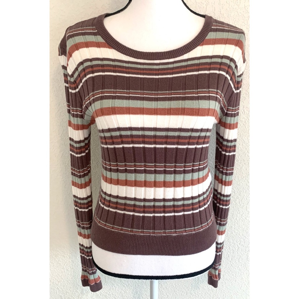 RVCA NWOT purple white green sweater extra small